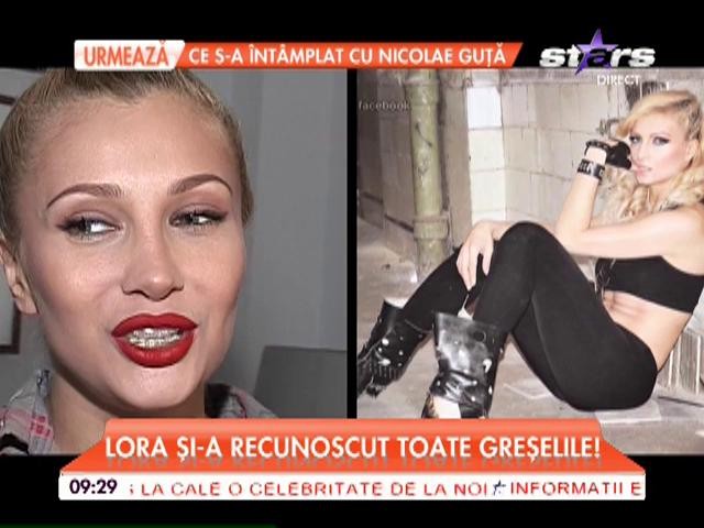Lora vorbeşte despre greşelile comise &icirc;n viaţa ei: "Mă consumă"