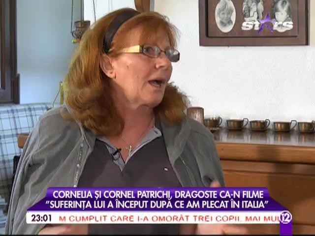 Secretul pe care Cornelia Patrichi l-a spus astăzi! Care au fost marile iubiri ale lui Cornel Patrichi