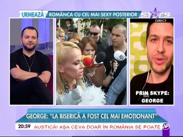 Evelin, fetiţa Andei Adam, prima băiţă. Naşul ei este extrem de emoţionat