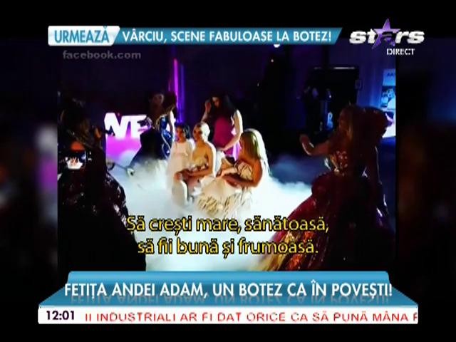 Fetiţa Andei Adam, un botez ca &icirc;n poveşti! Imaginile care nu s-au mai văzut p&acirc;nă acum!
