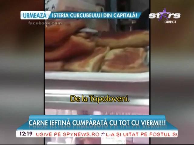 Carne ieftină, cumpărată cu viermi! Răspunsul şocant al v&acirc;nzătoarei