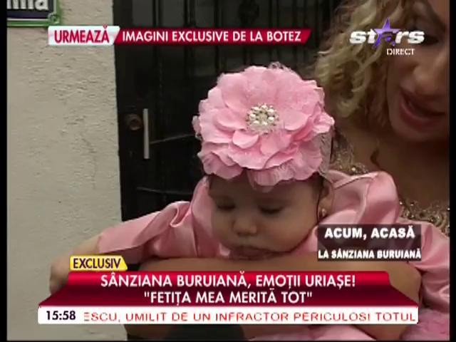 Primele imagini cu fetiţa S&acirc;nzianei Buruiană &icirc;nainte de botez!