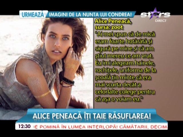 Alice Peneacă &icirc;ți taie răsuflarea! Cum a reușit să cunoască celebritatea