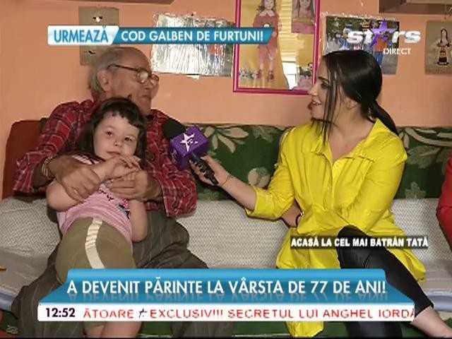 Cel mai bătr&acirc;n tată din Rom&acirc;nia! A devenit părinte la 75 de ani