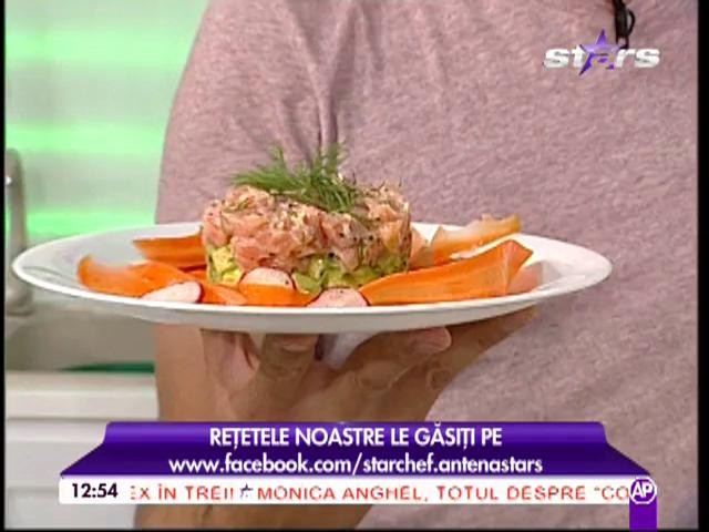 Reţetele Monicăi Anghel şi ale lui Nicolai Tand! Cum să pregăteşti tartine de somon şi tartar de somon