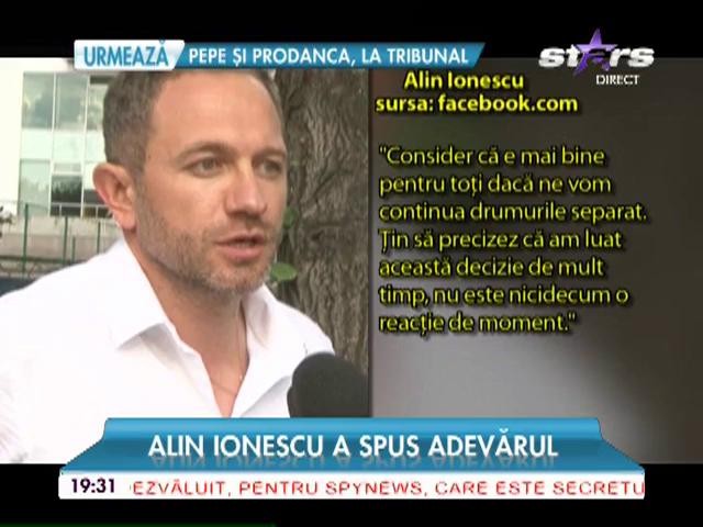Nu mai este cale de &icirc;ntors! Alin Ionescu și Cristina Spătar divorțează