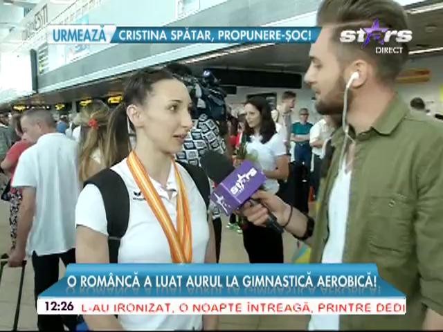 Campioanele de la gimanstică aerobică s-au &icirc;ntors acasă. Bravo, fetelor!