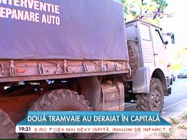 Accident grav &icirc;n Capitală! Doouă tramvaie au deraiat
