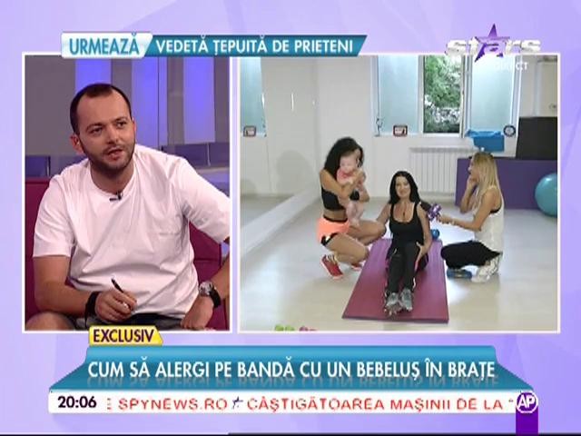 &Icirc;n sala de fitness cu fiul ei! Silvia de la Vesas &icirc;ți arată cum slăbești fără efort după ce ai născut