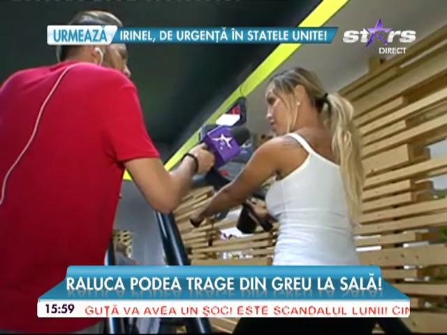 Raluca Podea trage din greu la sală. Imagini de senzație cu blonda, &icirc;n timp ce face exerciții