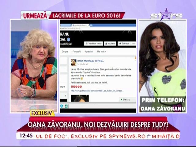 Oana Zăvoranu, noi dezvăluiri despre Tudy