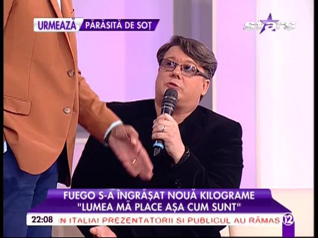 Fuego, la proba c&acirc;ntarului la "Agentul VIP"! "Prima masă o iau la ora 16"
