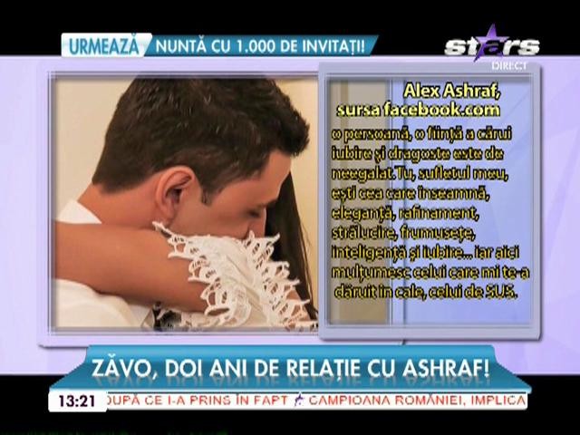 Zăvo, doi ani de relație cu Ashraf! Alex i-a făcut cea mai emoționantă declarație de ddagoste