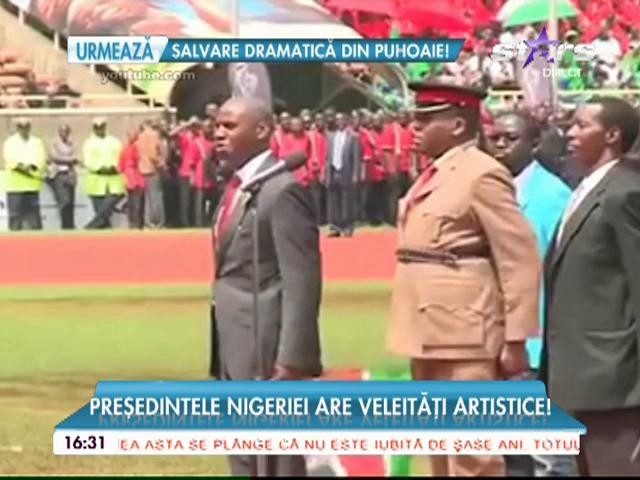 Final apoteotic de discurs prezidențial! Președintele Nigeriei are valeități artistice!