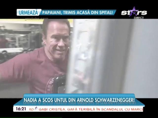 Nadia Comăneci a scos untul din Arnold Schwarzenegger! Rom&acirc;nca noastră l-a făcut knock out pe terminator!