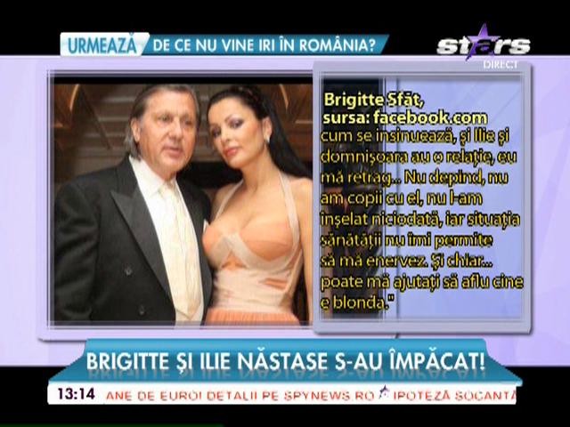 Ilie Năstase  şi Brigitte Sfăt s-au &icirc;mpăcat! Dovada că dragostea invinge!