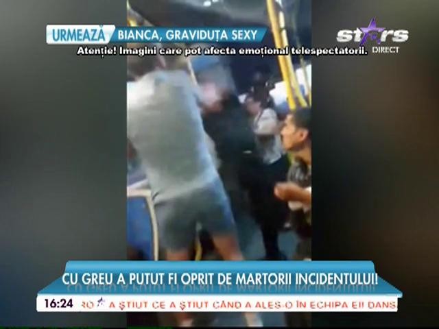 Campion de lupte, bătaie ca-n șapte păcate! A sărit la g&acirc;tul unui călător din autobuz
