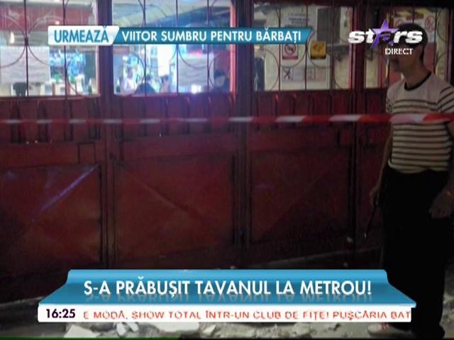 S-a prăbușit tavanul la metrou! Călătorii, la un pas de tragedie