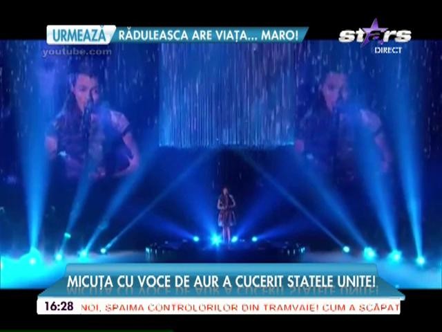 Micuța cu voce de aur a cucerit Statele Unite! S-a calificat &icirc;n finală
