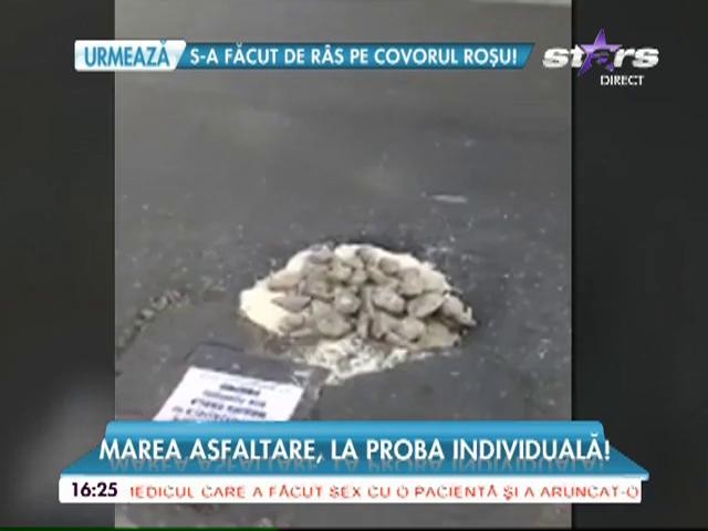Marea asfaltare, la proba individuală! Și-a acoperit singur groapa