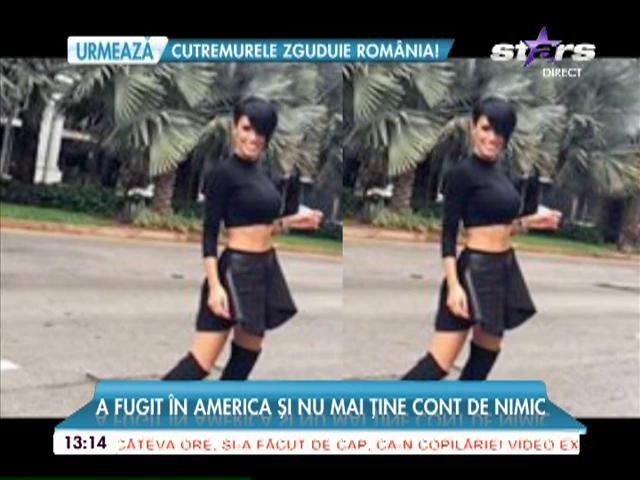 După ce vopsit ca Speak, Adelina Pestriţu o face lată! A fugit &icirc;n Amerixca şi nu mai ţine cont de nimic
