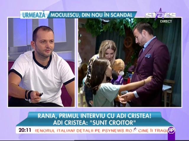 Adrian Cristea, &icirc;n culmea fericirii! Fetiţa lui i-a luat primul interviu, chiar de ziua ei
