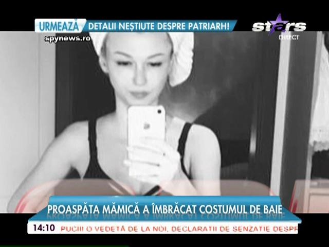 Prima fotografie cu Andreea Bălan &icirc;n costum de baie la mai puțin de două săptăm&acirc;ni de la naştere!