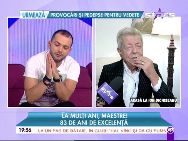 VIDEO / Prima apariţie a lui Ion Dichiseanu după ce a devenit bunic: "I-am spus Ioanei să nu &icirc;mi spună bunic"