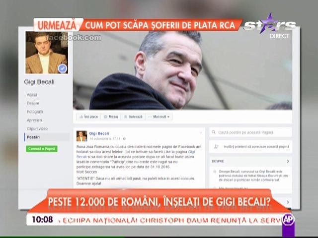 Peste 12 mii de rom&acirc;ni au fost &icirc;nşelaţi de Gigi Becali?