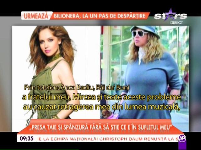 Anca Badiu a ajuns de nerecunoscut! C&acirc;ntăreaţa s-a &icirc;ngrăşat 20 de kilograme