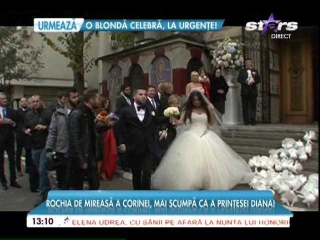 Nora lui Silviu Prigoană a avut o ţinută de două ori mai scumpă decât a Prinţesei Diana! Cum a arătat rochia Corinei și cât de mândru a fost socrul mare