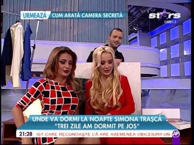 Simona Traşcă s-a zbenguit pe saltea p&acirc;nă i-a ieşit un s&acirc;n: "Astea vor să evadeze mereu, nu au loc!" Reacţia lui Mihai Morar a făcut-o să schimbe subiectul