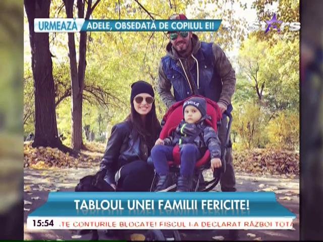 Alex Velea şi Antonia, la plimbare &icirc;n parc cu Dominic!