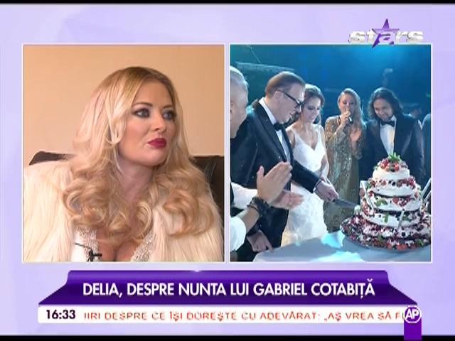 Delia, despre nuntă lui Gabriel Cotabiţă: "Nu m-am gândit vreodată că voi fi naşă"