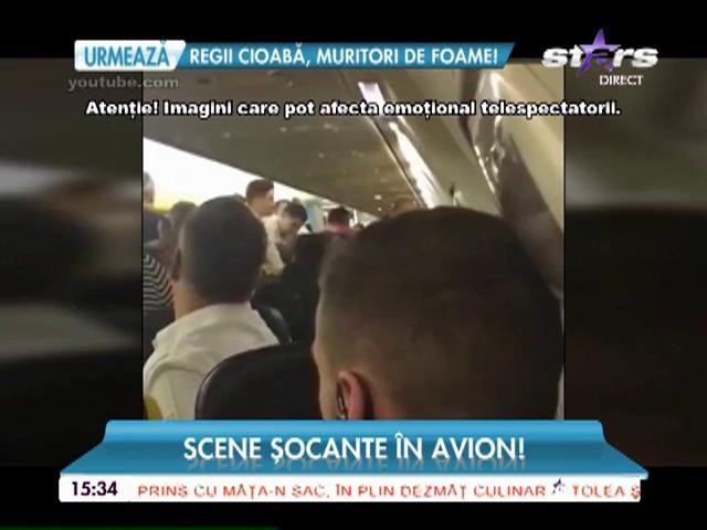 Scene şocante la bordul unui avion. Mai multe persoane de etnie romă s-au luat la bătaie &icirc;n timpul zborului!