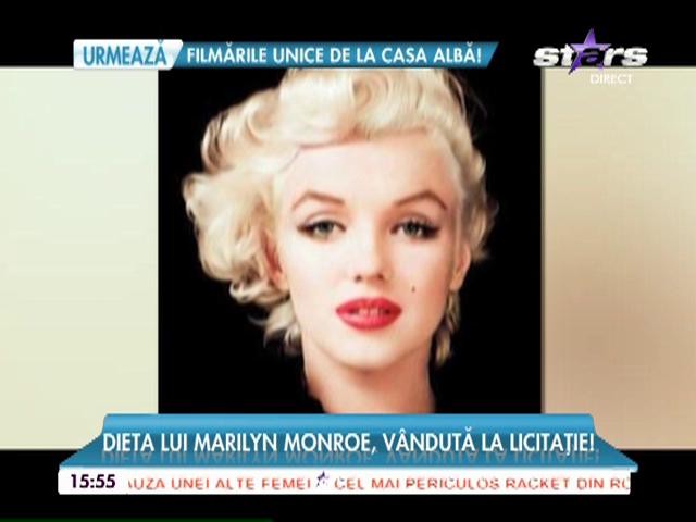 Dieta lui Marilyn Monroe, v&acirc;ndută la licitație!