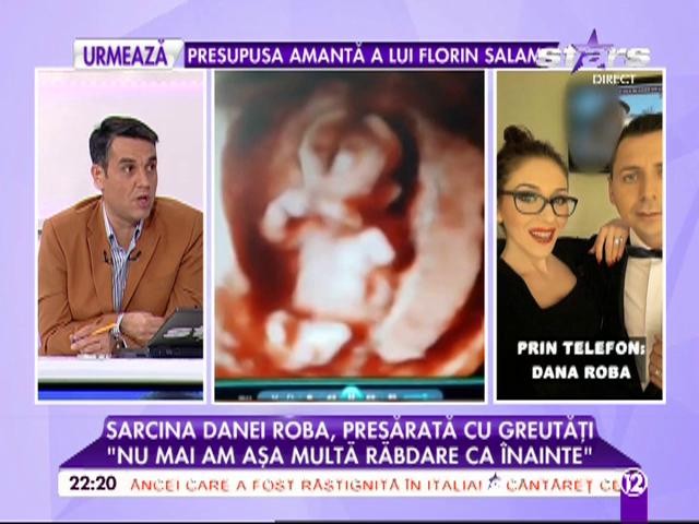 Fetița nenăscută a Danei Roba &icirc;i dă bătăi de cap. Uite cum lovește &icirc;n burtică!