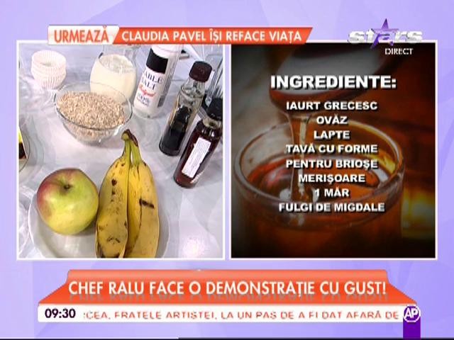 Raluca Dumitru pregăteşte "Brioşe cu banane"