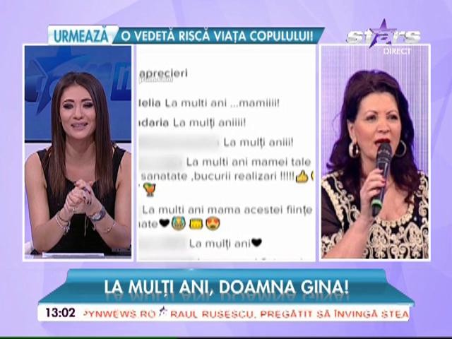 La mulţi ani, Gina Matache! Mama Deliei &icirc;mplineşte o frumoasă v&acirc;rstă!