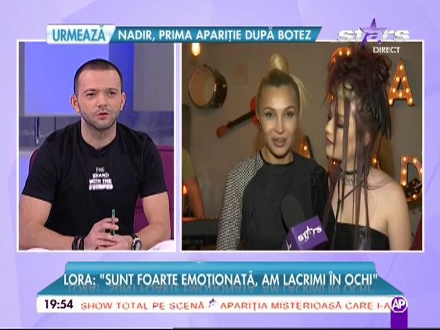 Lora: "Sunt foarte emoționată, am lacrimi &icirc;n ochi"