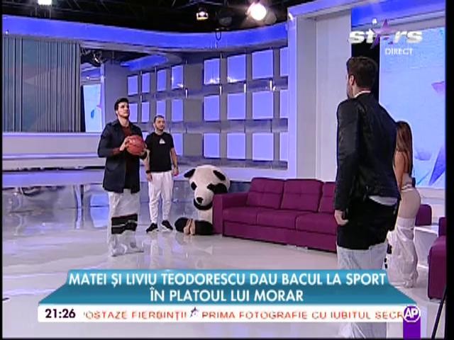 Provocarea lui Morar! Matei și Liviu Teodorescu joacă baschet &icirc;n platoul Răi da' buni