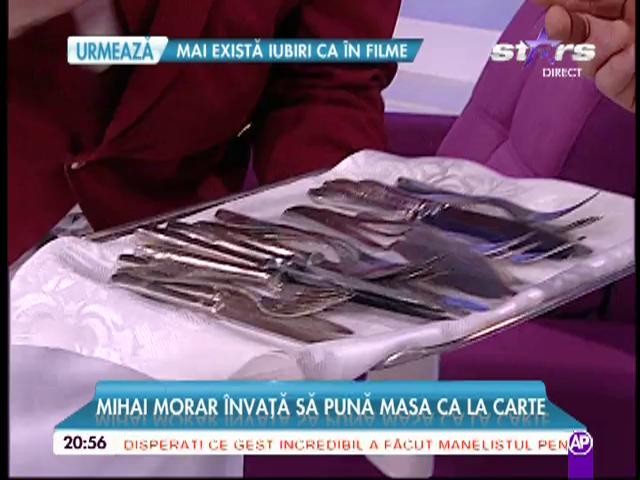 Mihai Morar &icirc;nvață să pună masa ca la carte de la Kera Calița