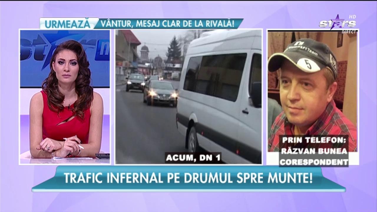 Trafic infernal pe drumul spre munte