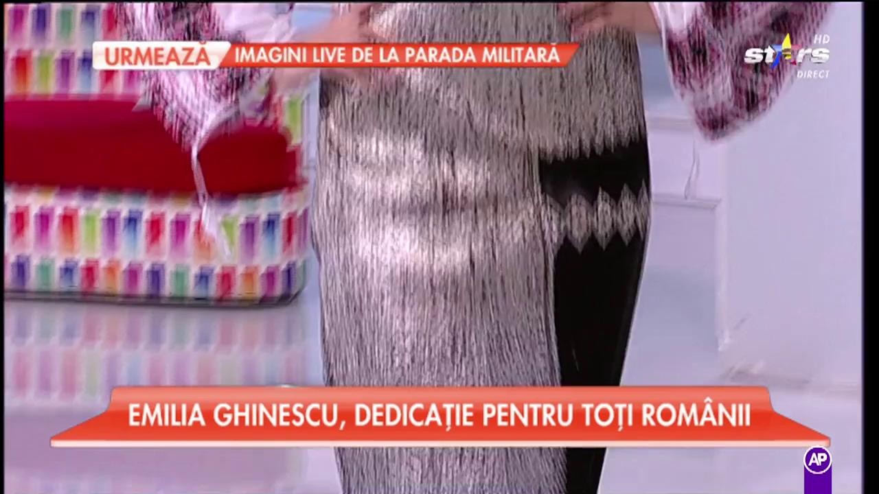 Emilia Ghinescu, dedicație pentru toți rom&acirc;nii