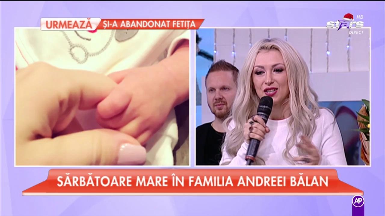 Sărbătoare &icirc;n familia Andreei Bălan! Fetița artistei &icirc;mplinește două luni