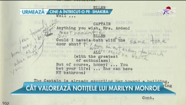 C&acirc;t valorează notiţele lui Marilyn Monroe