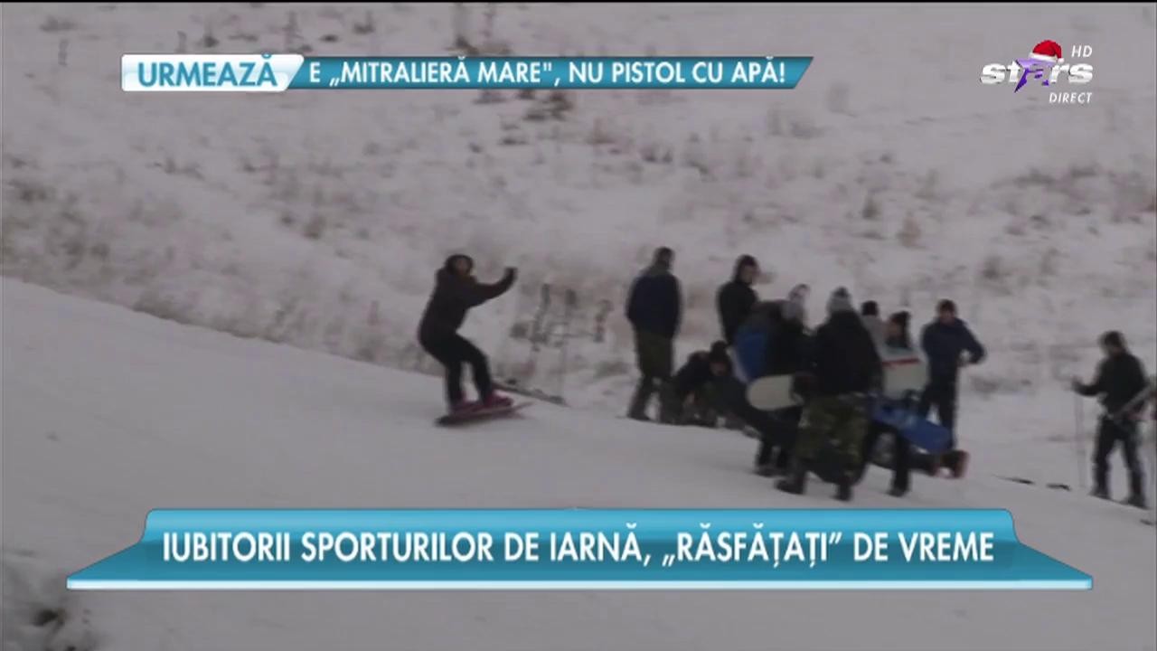 Weekend pe schiuri la Bușteni! Sute de turiști s-au distrat pe p&acirc;rtiile din Valea Prahovei