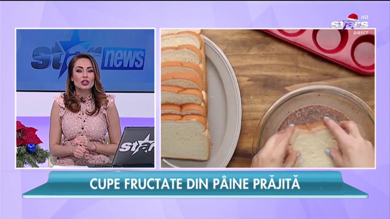 Un desert deosebit. Cupe fructate din p&acirc;ine prăjită!