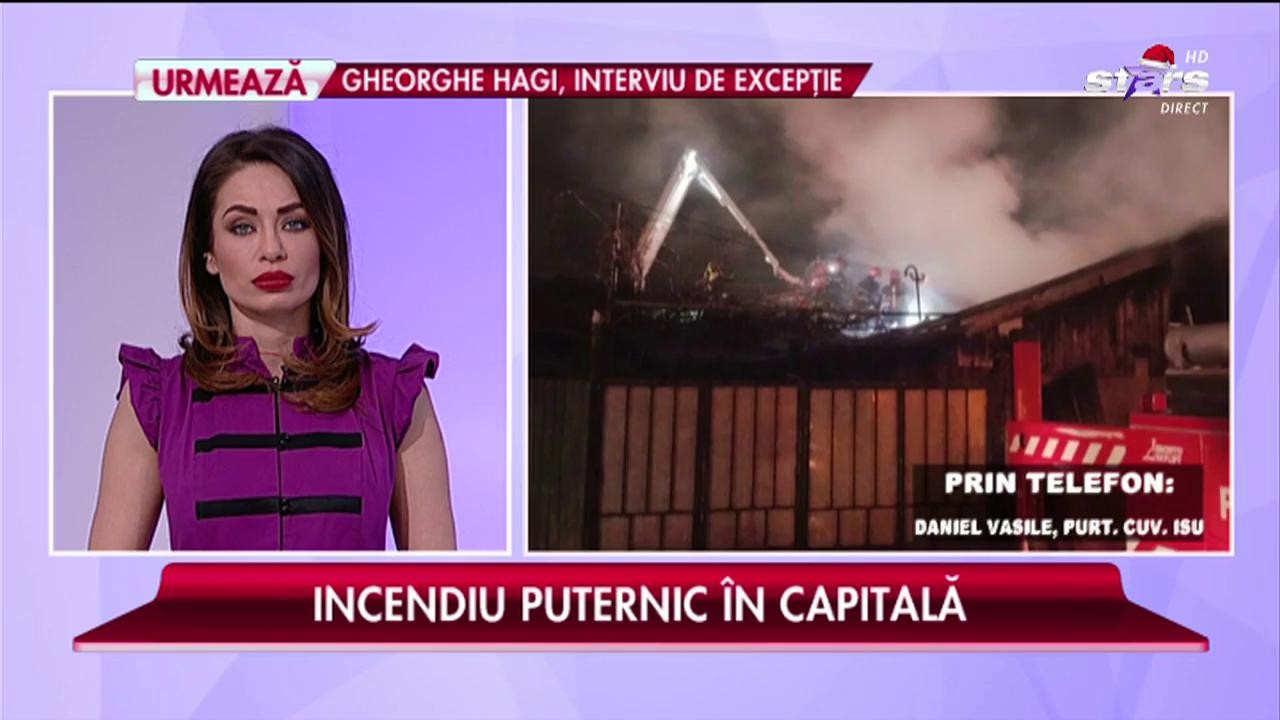 Incendiu puternic &icirc;n Capitală. Patru locuințe au fost mistuite de flăcări