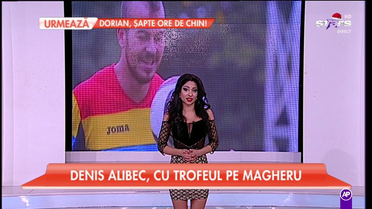 Denis Alibec, cu trofeul pe Magheru